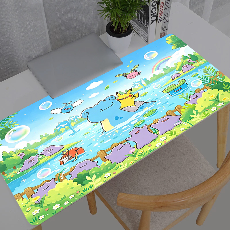 Desk Setup Cozy - Mouse Pad Pokemon Pikachu Anime Durable