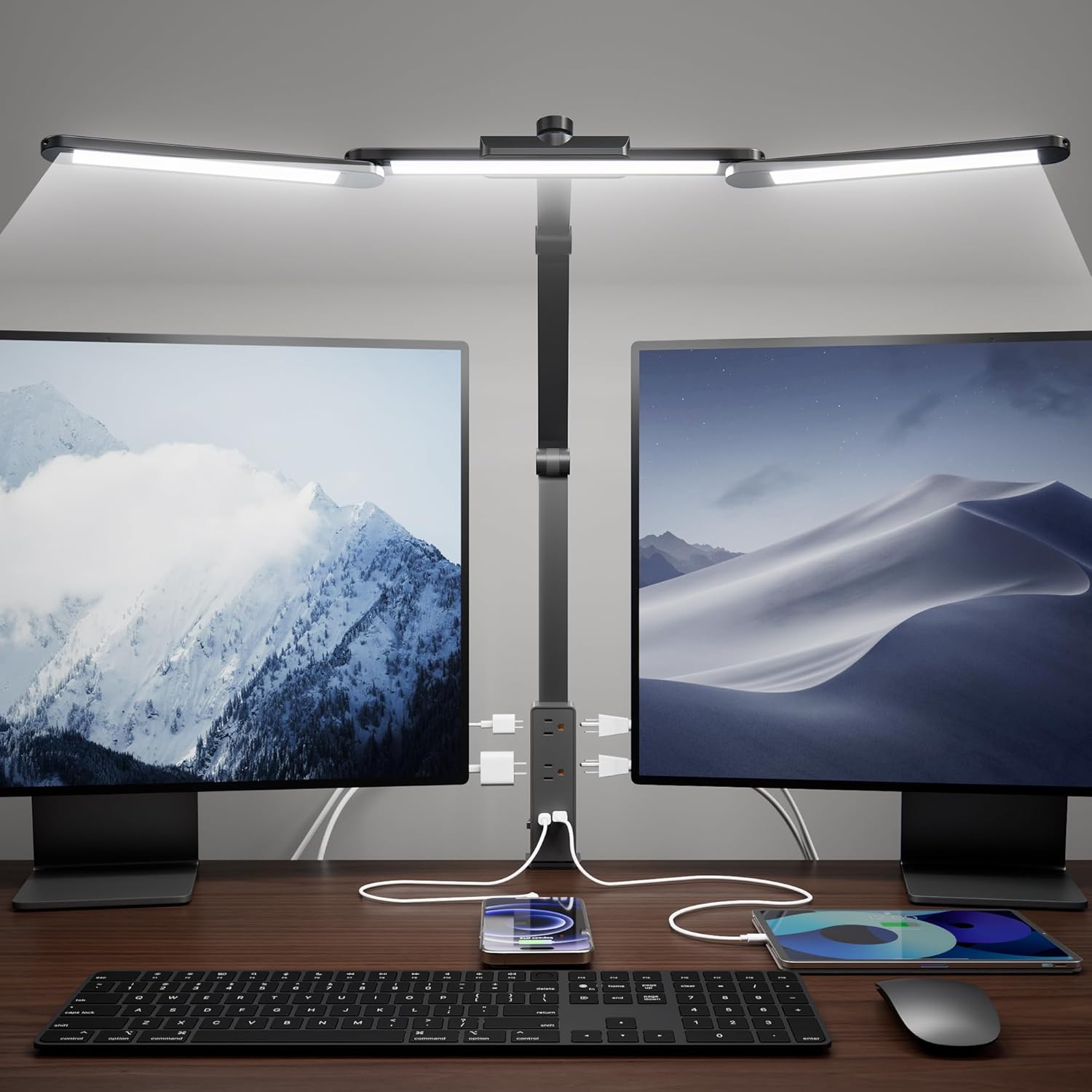 Led Desk Light Usb - LED Desk Lamp with Power Strip,