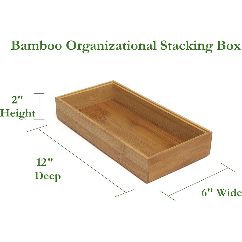 6 x 12 Bamboo Stacking Drawer  – Drawer Organizer Bamboo Bewertung und Preis