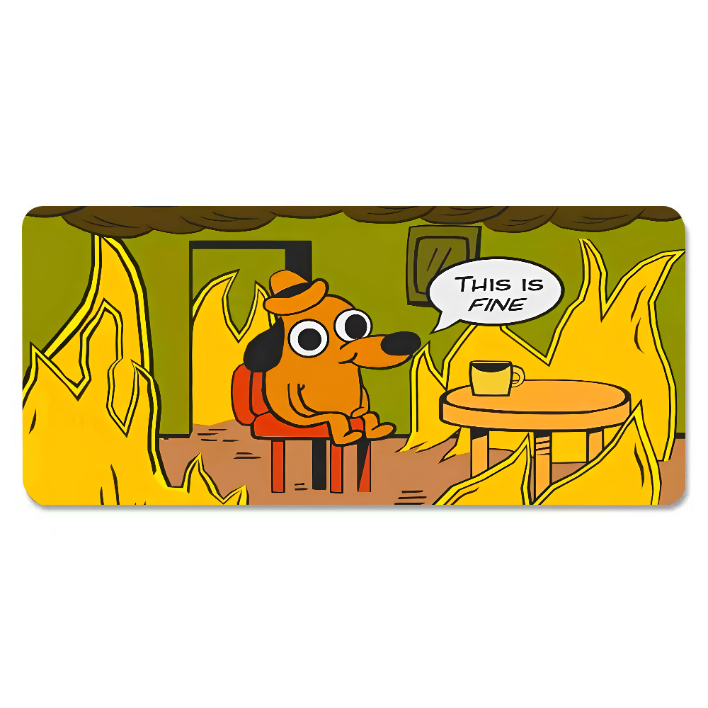 This Is Fine Dog Dachshund Mou – Desk Setup Carpet Bewertung und Preis