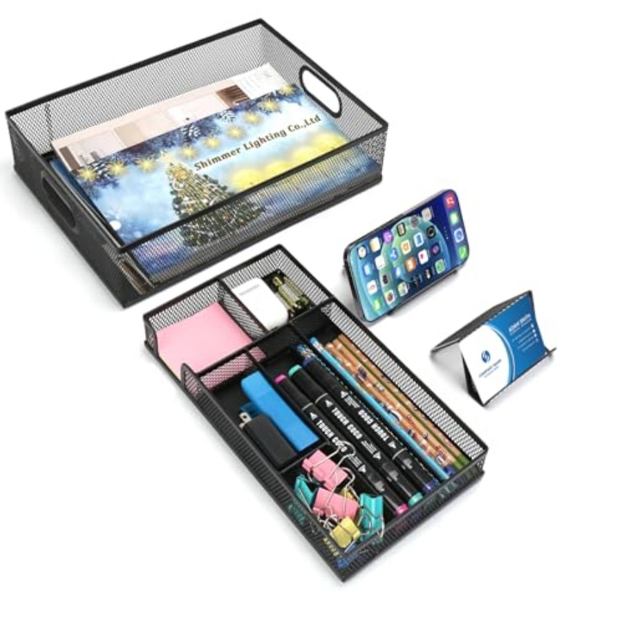 Black Metal Mesh Desk Drawer O – Drawer Organizer Bamboo Bewertung und Preis