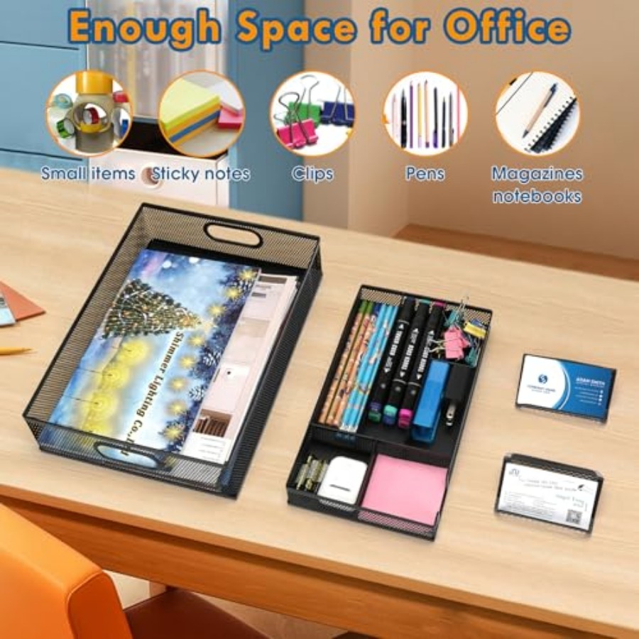 Black Metal Mesh Desk Drawer O – Drawer Organizer Bamboo Bewertung und Preis