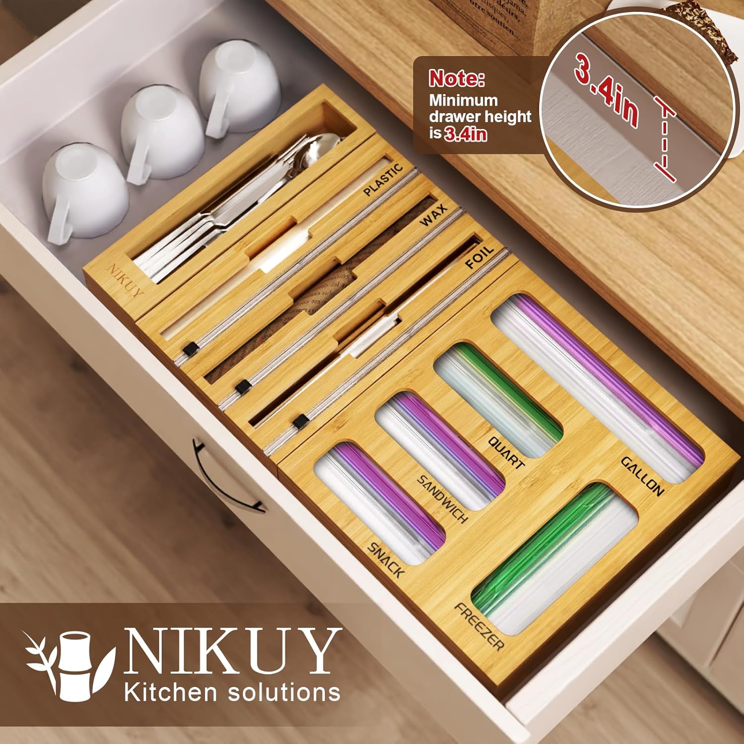 9 IN 1 Bamboo Foil and Plastic – Drawer Organizer Bamboo Bewertung und Preis