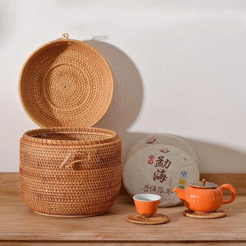 Handwoven Rattan Tea Storage B – Drawer Organizer Bamboo Bewertung und Preis