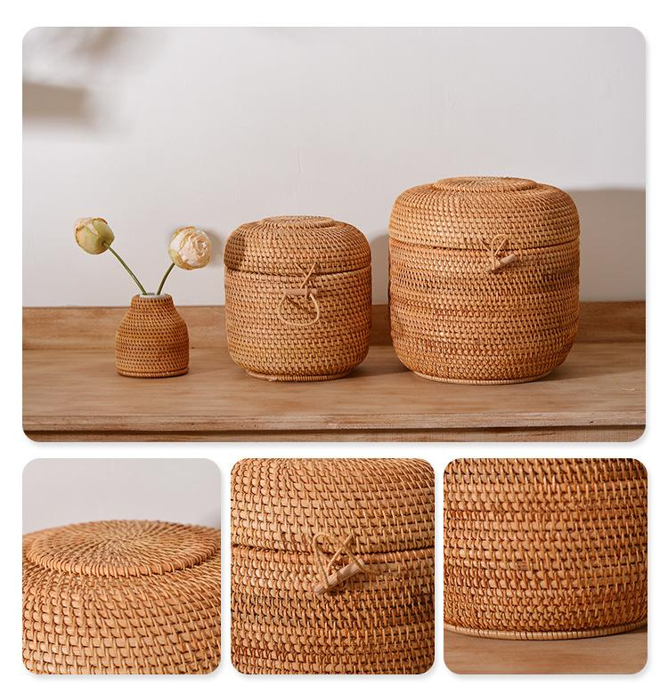 Handwoven Rattan Tea Storage B – Drawer Organizer Bamboo Bewertung und Preis