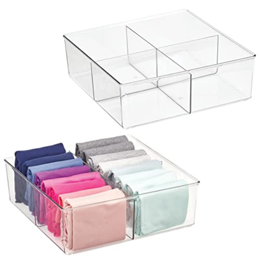 Plastic 4 Compartment Divided  – Drawer Organizer Bamboo Bewertung und Preis