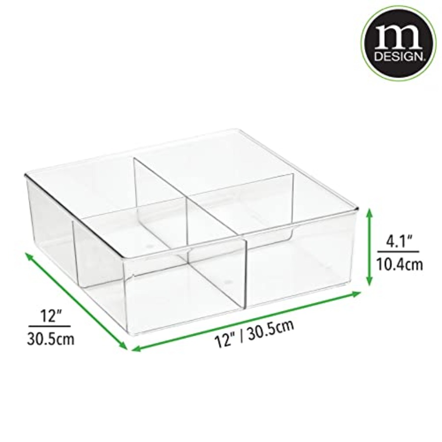 Plastic 4 Compartment Divided  – Drawer Organizer Bamboo Bewertung und Preis
