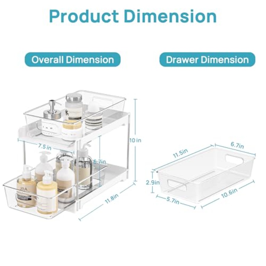 4 Pack Bathroom Organizer 2 Ti – Drawer Organizer Bamboo Bewertung und Preis
