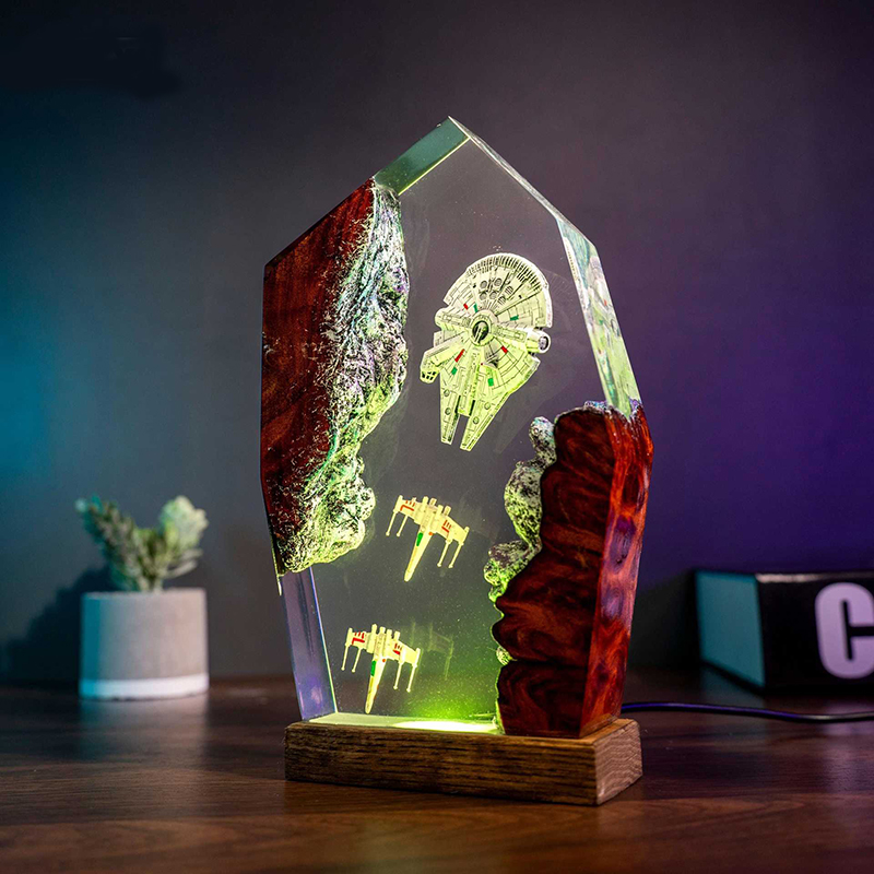 Table Resin Lamp Universe War  – Led Desk Light Usb Bewertung und Preis