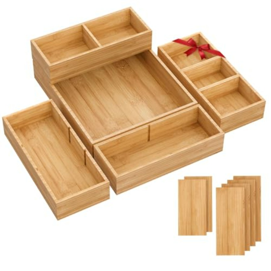 Bamboo Drawer Organizer, 5-Pie – Drawer Organizer Bamboo Bewertung und Preis