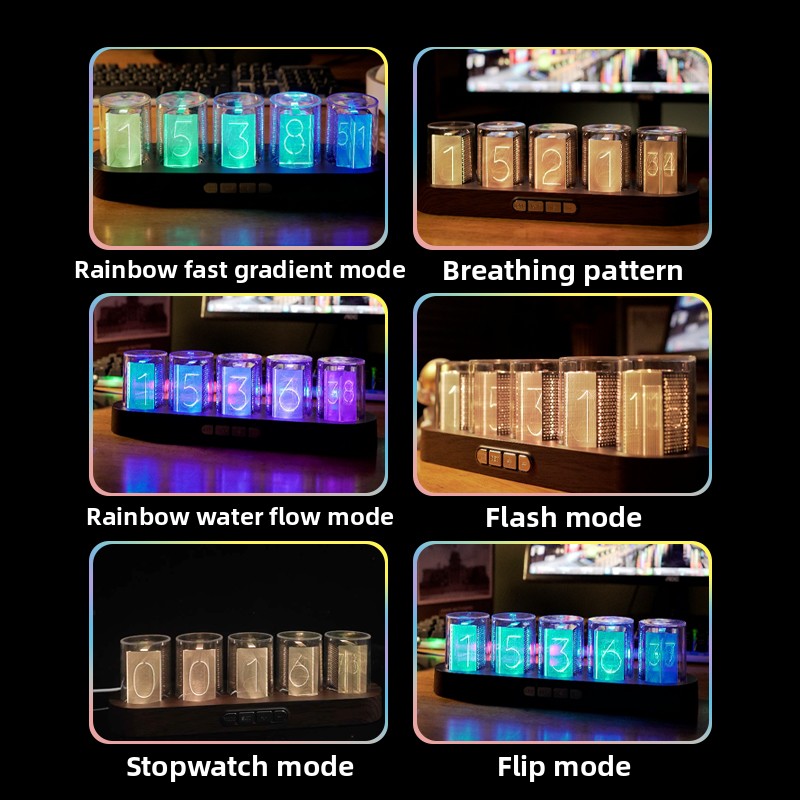 LED Nixie Tube Clock RGB Gamin – Desk Setup Youtube Bewertung und Preis