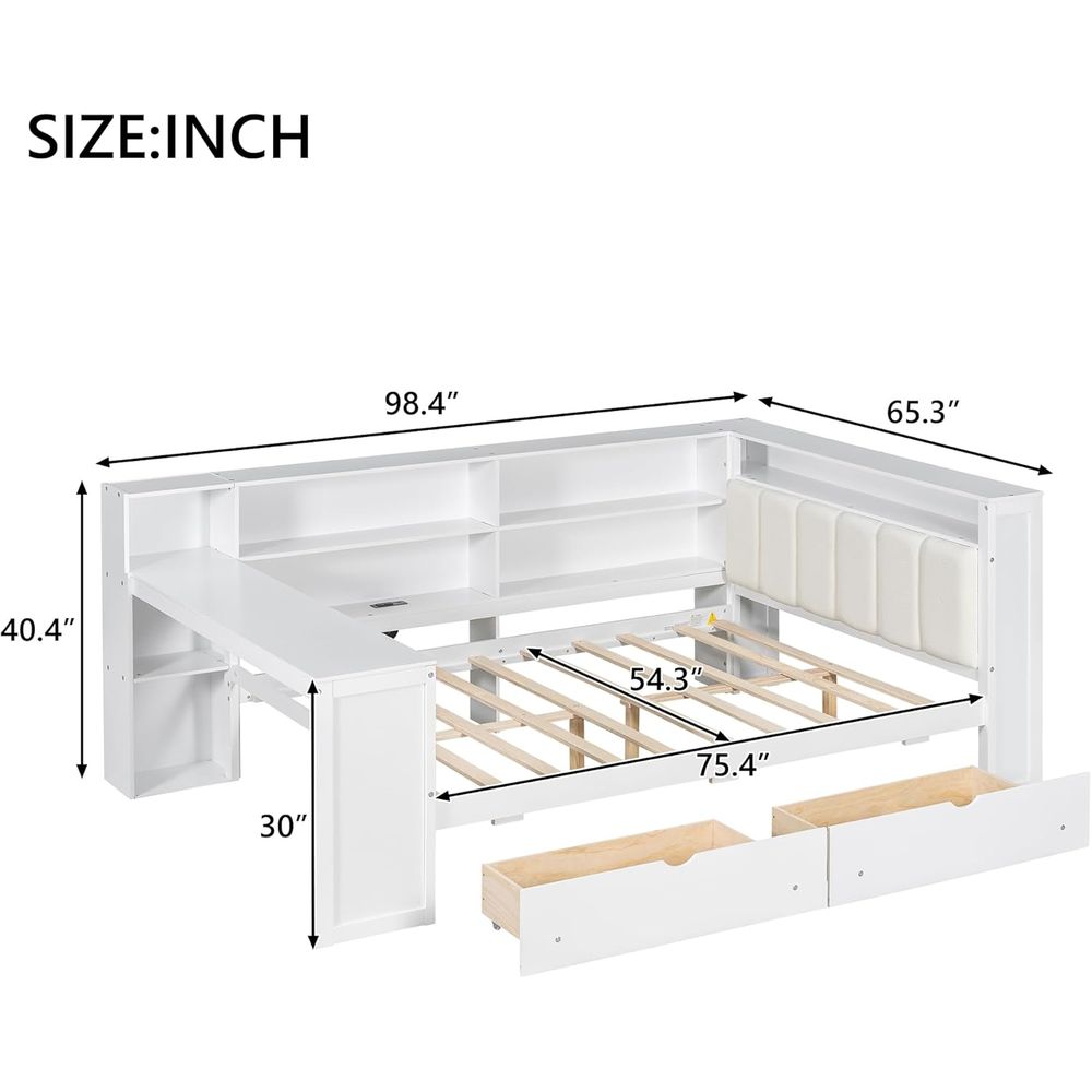Full-Size Daybed with Storage, – Led Desk Light Usb Bewertung und Preis