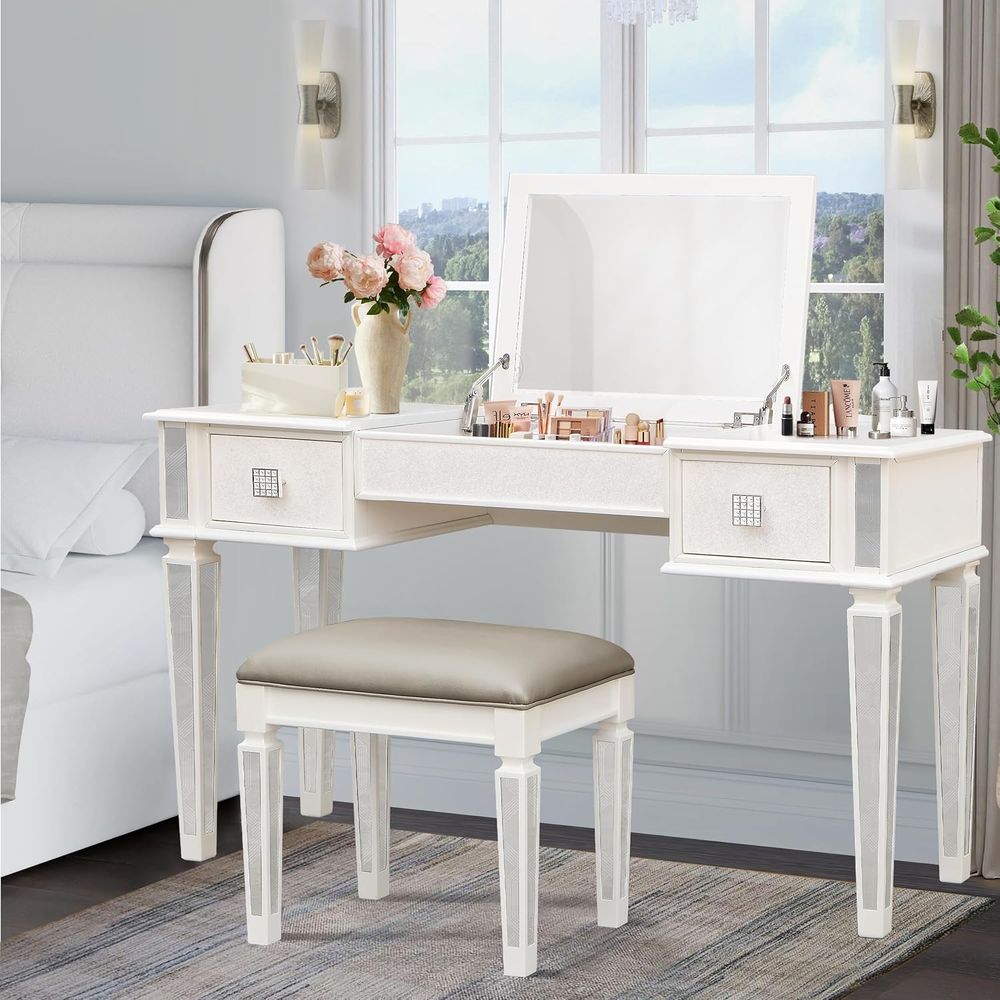Mirrored Vanities Desk with De – Desk Setup Or Set Up Bewertung und Preis