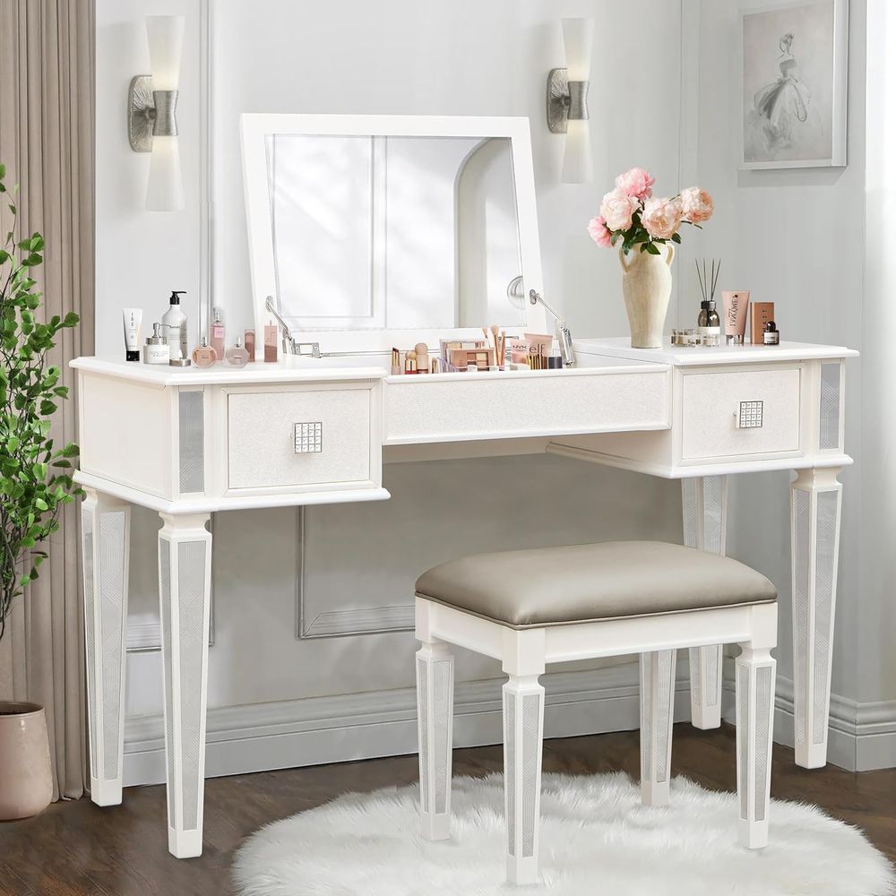 Mirrored Vanities Desk with De – Desk Setup Or Set Up Bewertung und Preis