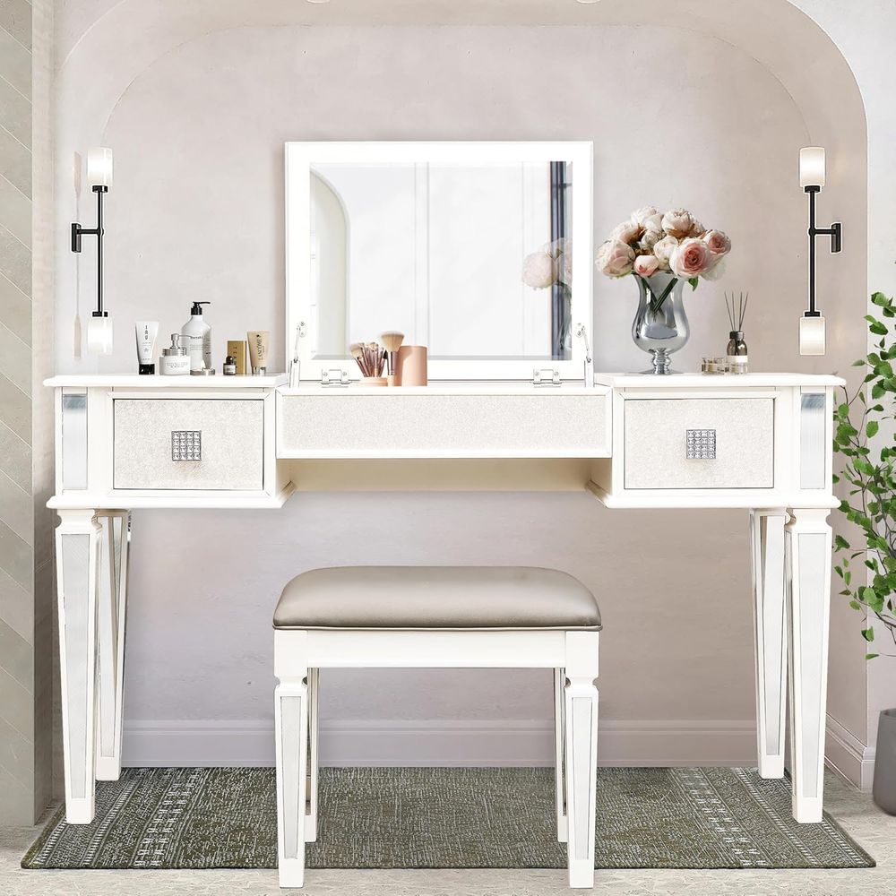 Mirrored Vanities Desk with De – Desk Setup Or Set Up Bewertung und Preis