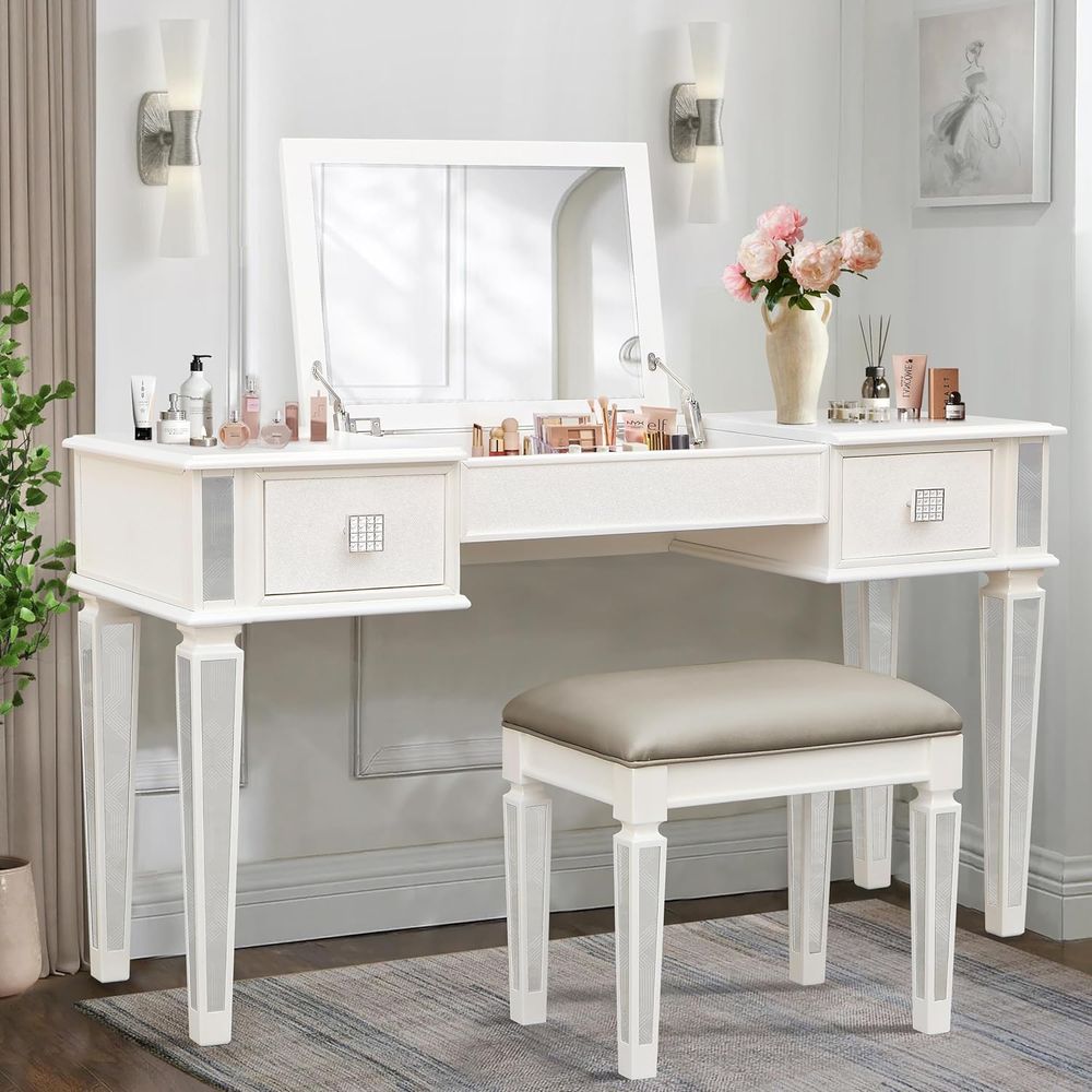 Mirrored Vanities Desk with De – Desk Setup Or Set Up Bewertung und Preis