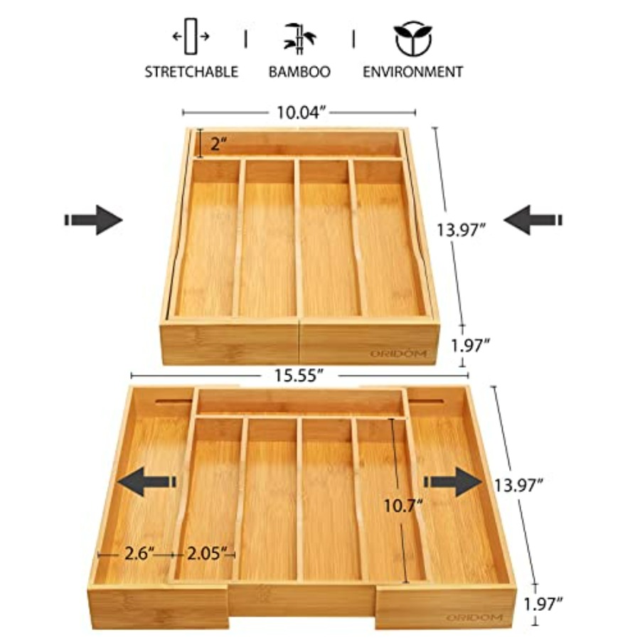 Expandable Bamboo Kitchen Draw – Drawer Organizer Bamboo Bewertung und Preis
