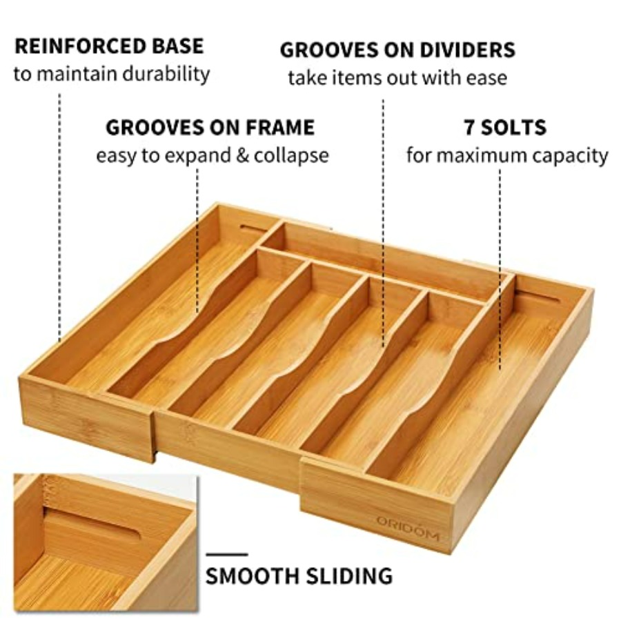Expandable Bamboo Kitchen Draw – Drawer Organizer Bamboo Bewertung und Preis