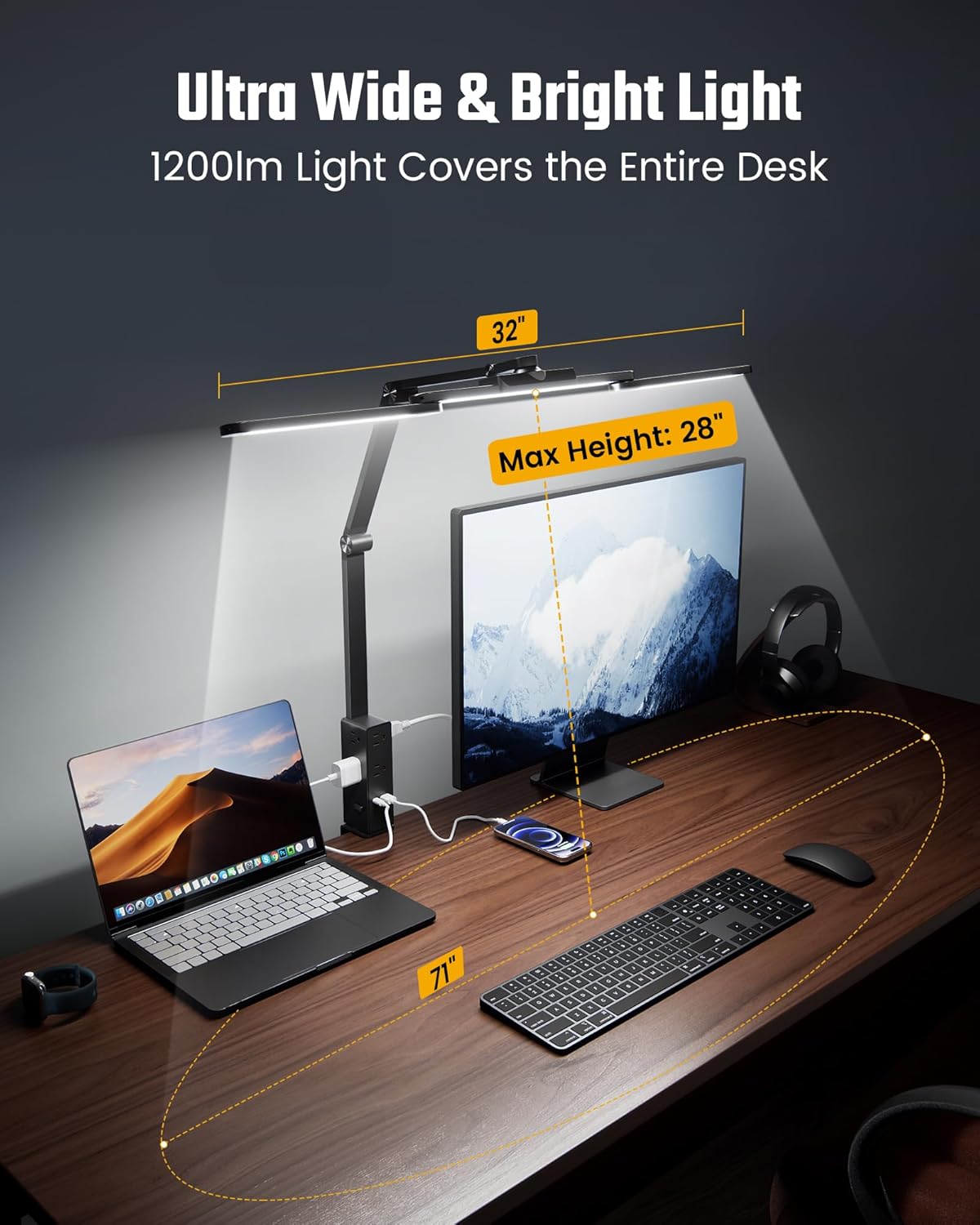 LED Desk Lamp with Power Strip – Led Desk Light Usb Bewertung und Preis