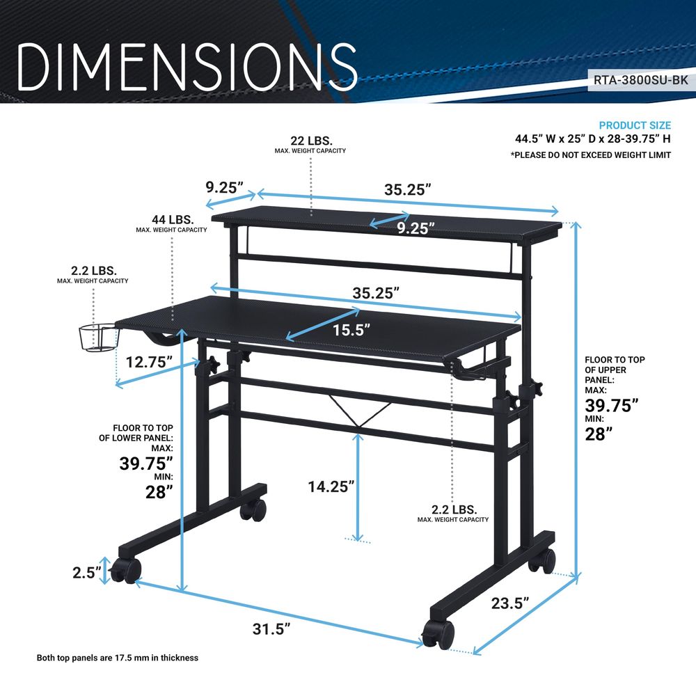 Standing Desk, TwoTier Height  – Desk Setup Or Set Up Bewertung und Preis